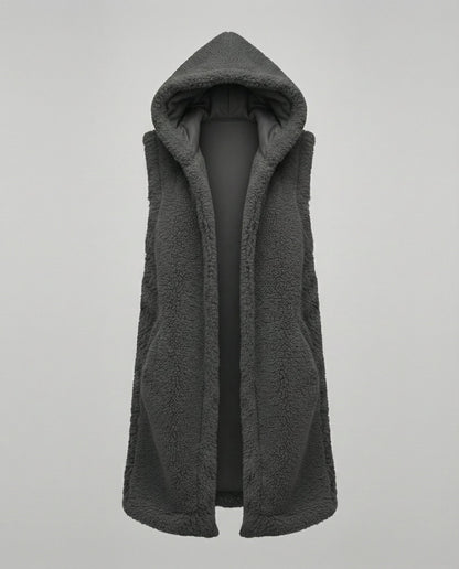 Cozy lambskin imitation vest women