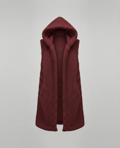 Cozy lambskin imitation vest women