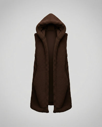 Cozy lambskin imitation vest women