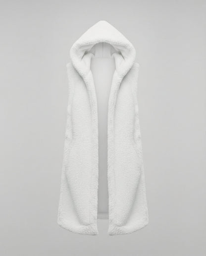Cozy lambskin imitation vest women