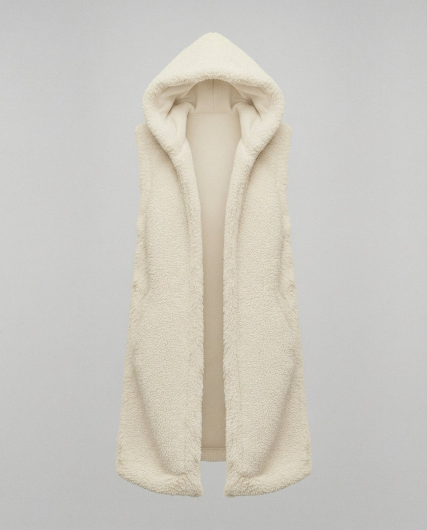 Cozy lambskin imitation vest women