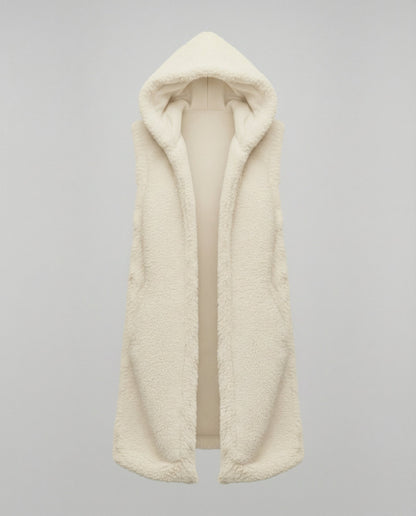 Cozy lambskin imitation vest women