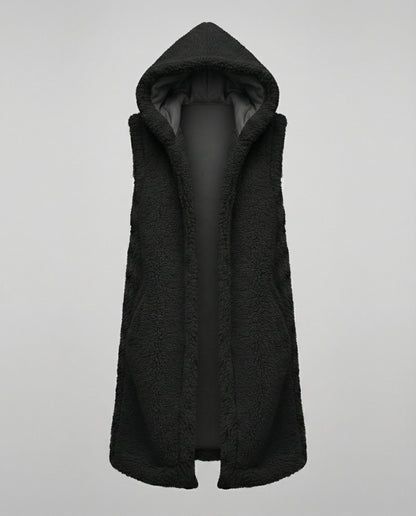 Cozy lambskin imitation vest women