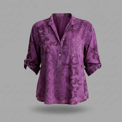 Elegant Long Sleeve Blouse | Women's Blouse Top 0