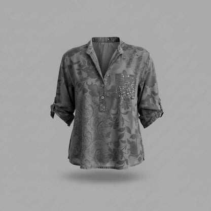 Elegant Long Sleeve Blouse | Women's Blouse Top 3