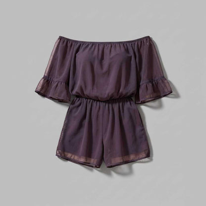 Elegant Off-Shoulder Chiffon Jumpsuit | Women's Jumpsuit 0