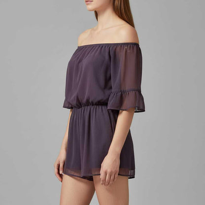 Elegant Off-Shoulder Chiffon Jumpsuit | Women's Jumpsuit 3