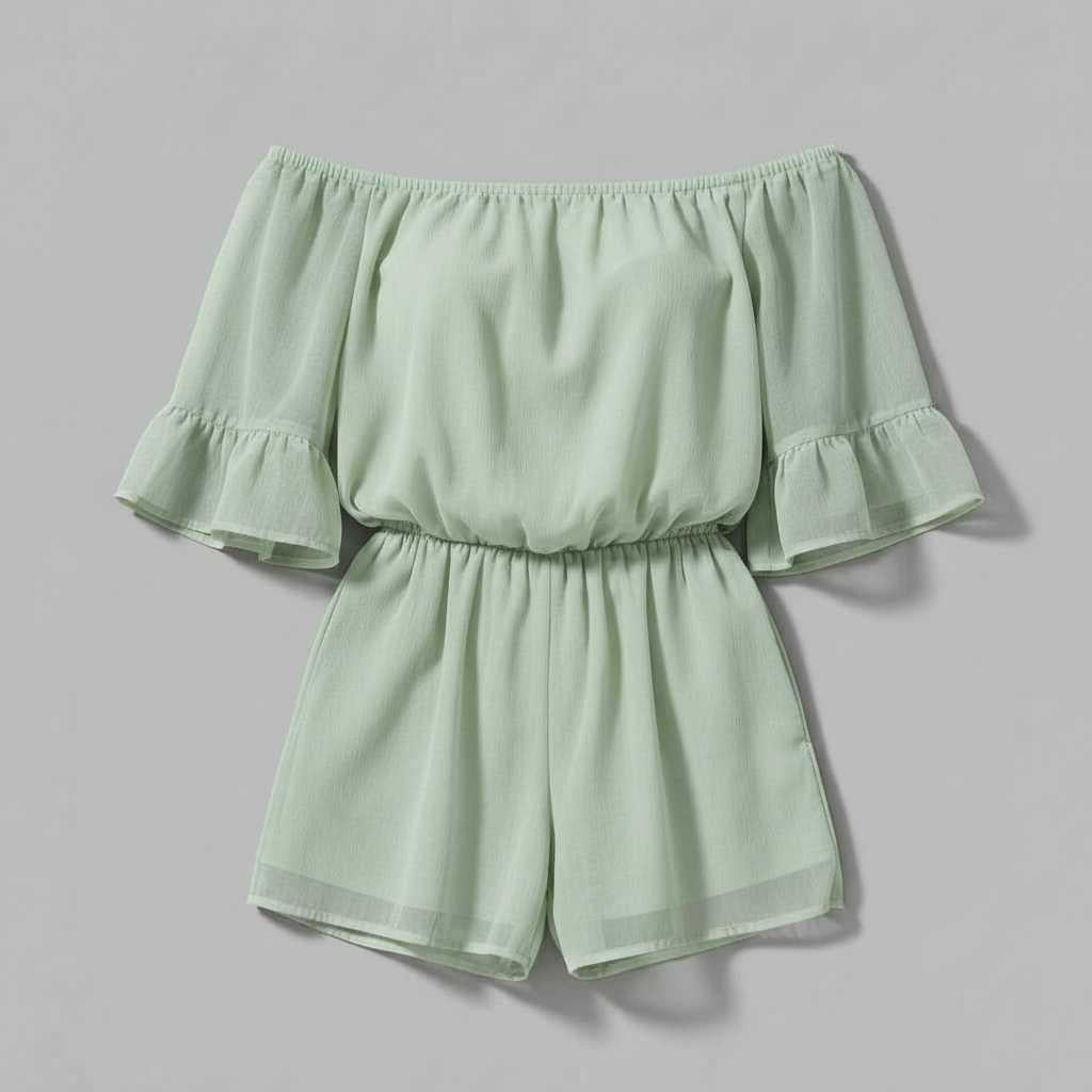 Elegant Off-Shoulder Chiffon Jumpsuit | Women's Jumpsuit 8