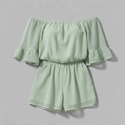 Elegant Off-Shoulder Chiffon Jumpsuit | Women's Jumpsuit 8