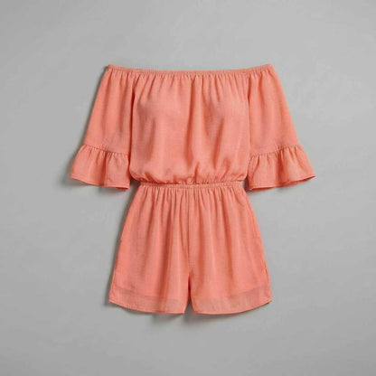 Elegant Off-Shoulder Chiffon Jumpsuit | Women's Jumpsuit 9