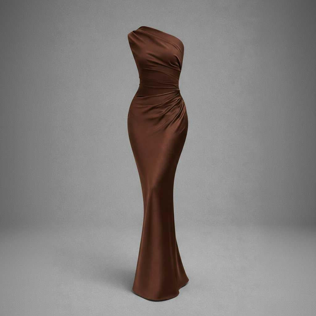 Elegant One-Shoulder Maxi Dress | Women's Formal Dress 0