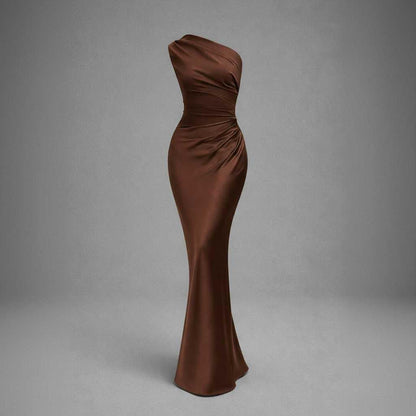 Elegant One-Shoulder Maxi Dress | Women's Formal Dress 0