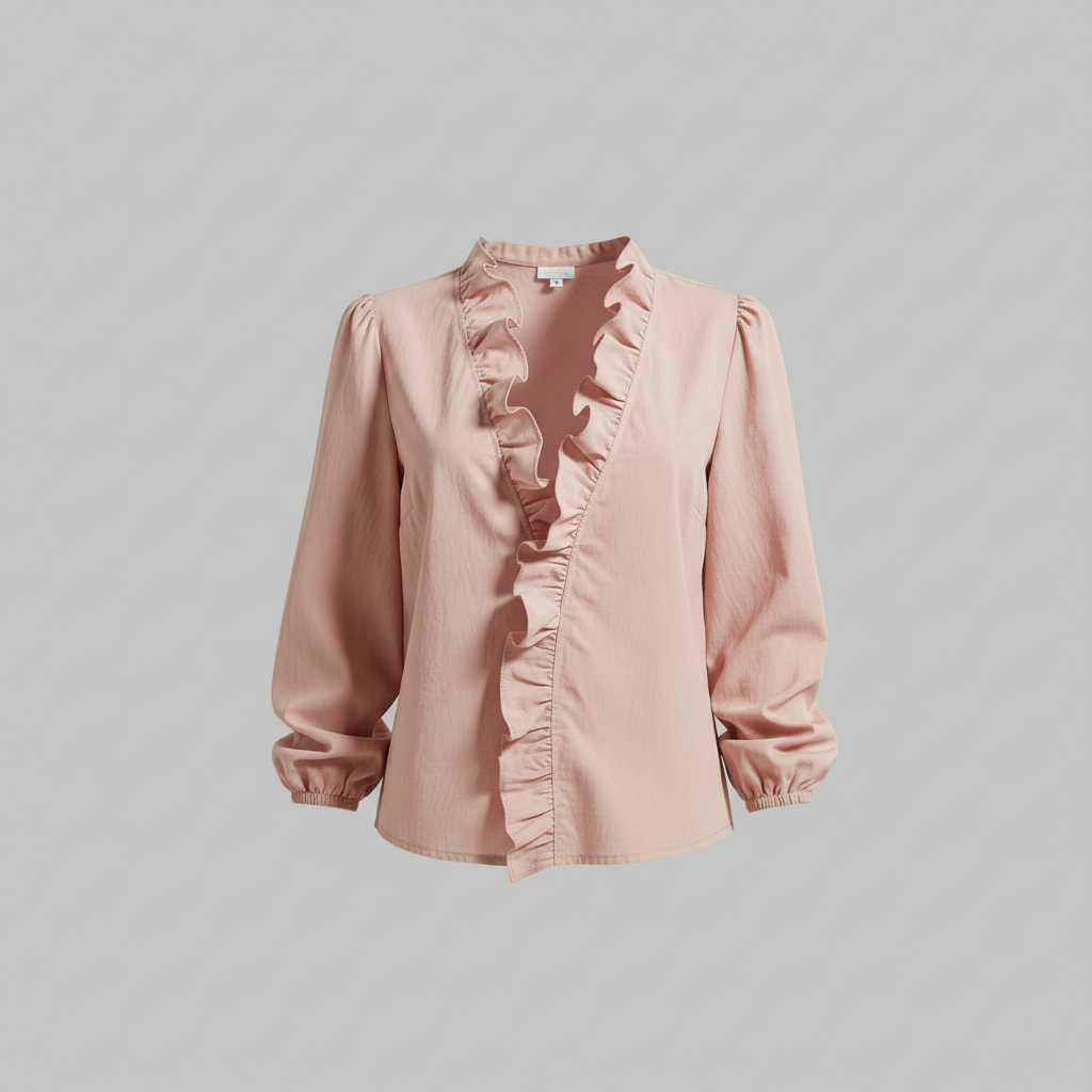 Elegant Ruffle Blouse | Women's Long Sleeve Top 0