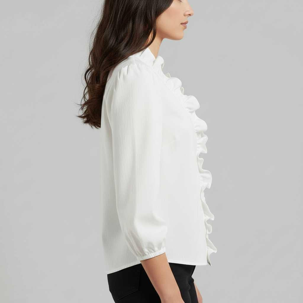 Elegant Ruffle Blouse | Women's Long Sleeve Top 3