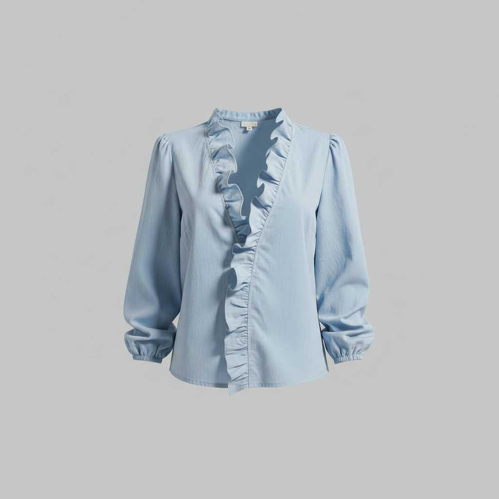 Elegant Ruffle Blouse | Women's Long Sleeve Top 4