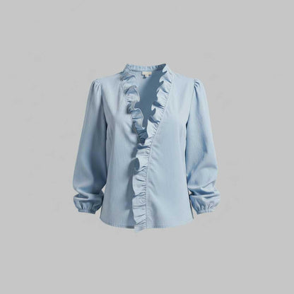 Elegant Ruffle Blouse | Women's Long Sleeve Top 4