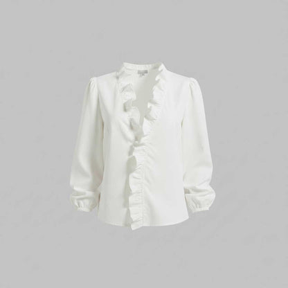 Elegant Ruffle Blouse | Women's Long Sleeve Top 7