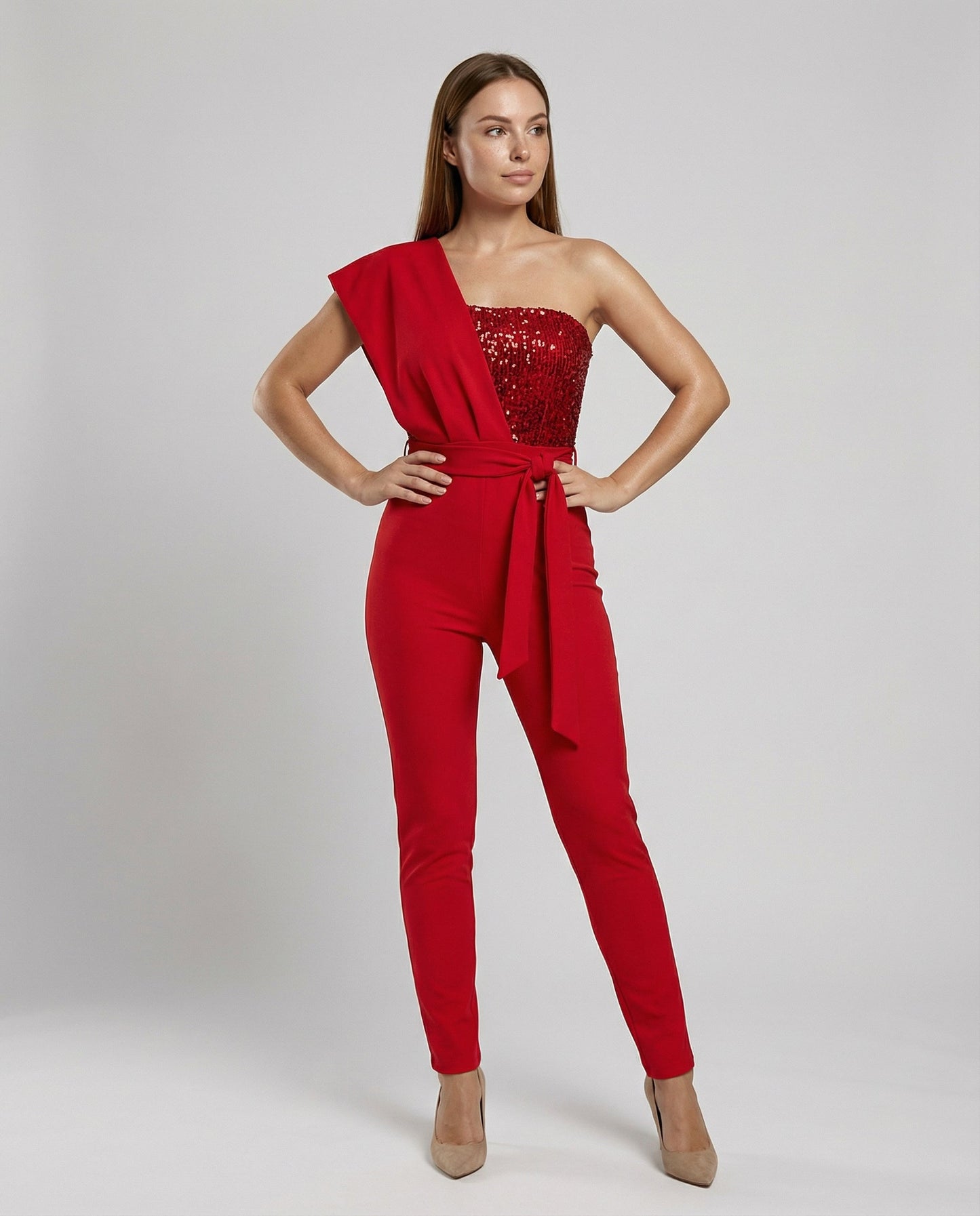 Patchwork Sequin Jumpsuit Women