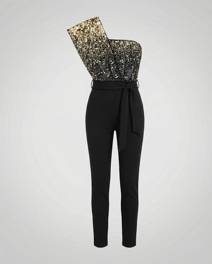 Patchwork Sequin Jumpsuit Women