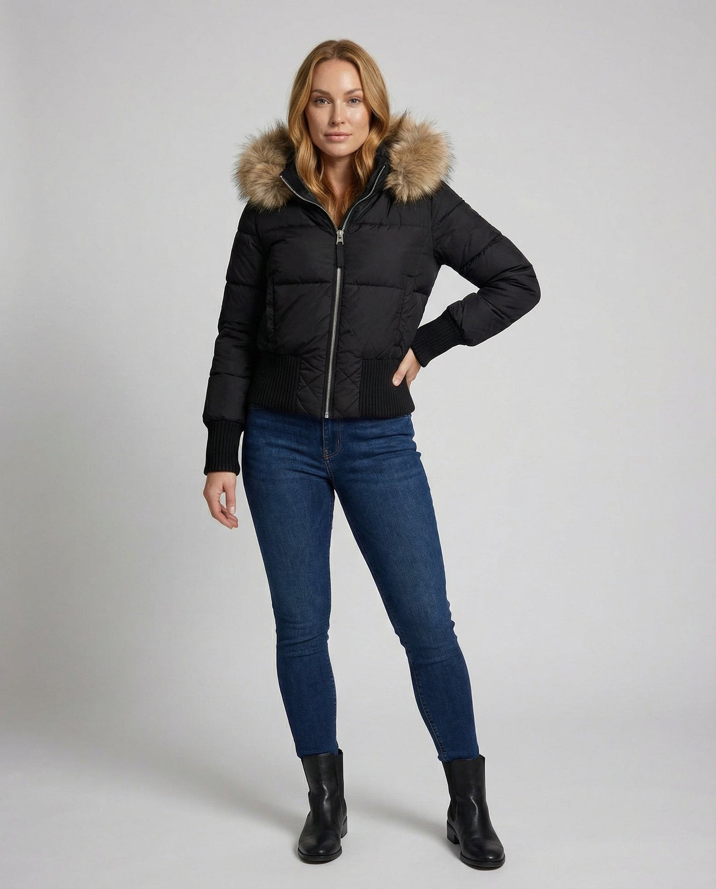 Cropped Padded Winter Jacket