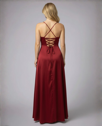 Elegant Silk Maxi Dress Women