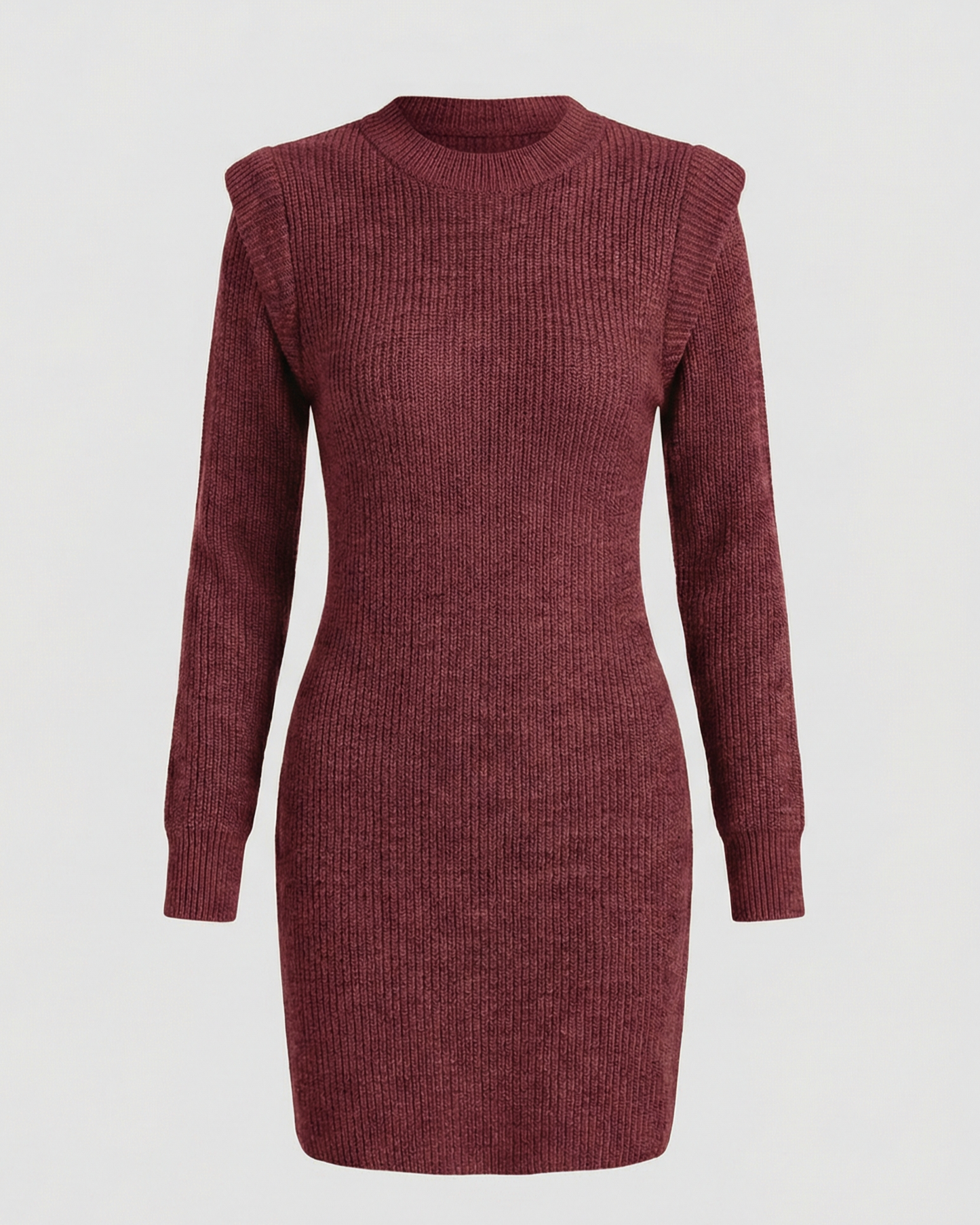 Elegant Figure-Hugging Knitted Midi Dress