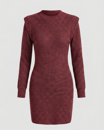 Elegant Figure-Hugging Knitted Midi Dress