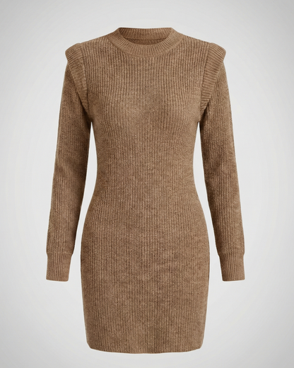 Elegant Figure-Hugging Knitted Midi Dress