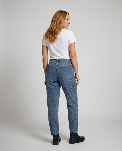 Sparkling Diamond Jeans Women