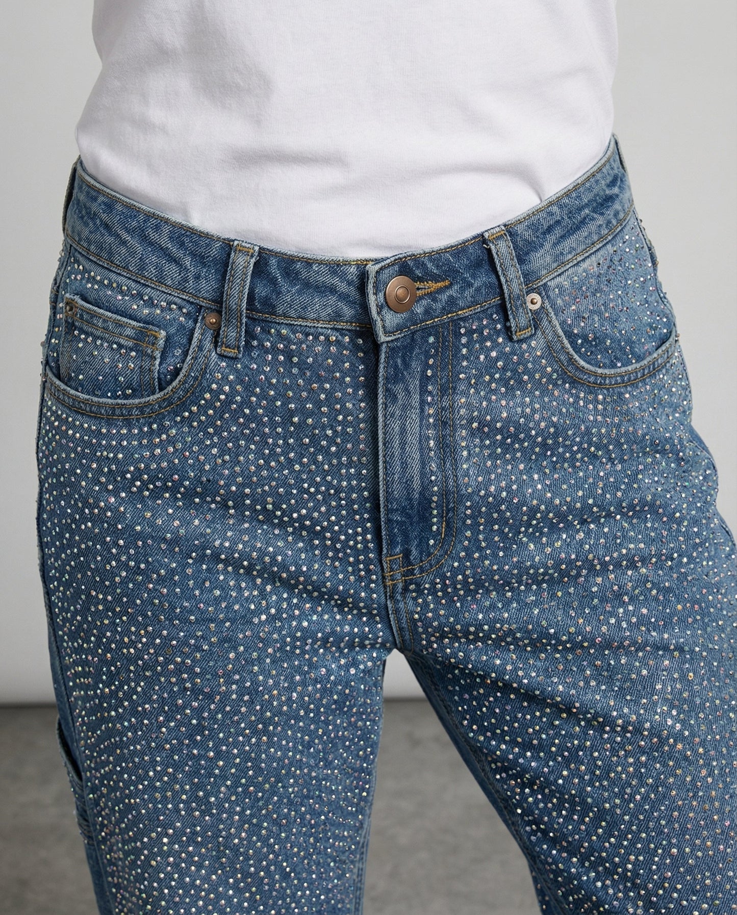 Sparkling Diamond Jeans Women