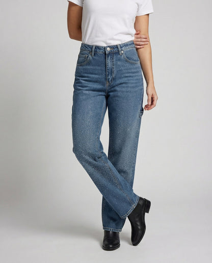 Sparkling Diamond Jeans Women