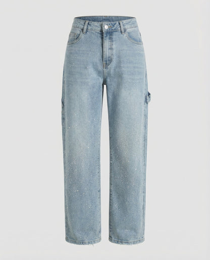Sparkling Diamond Jeans Women