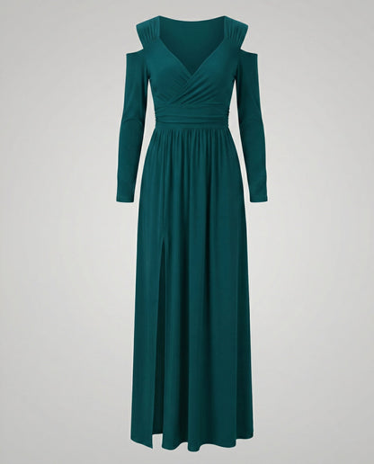 Elegant Split Evening Maxi Dress