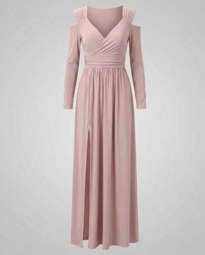 Elegant Split Evening Maxi Dress
