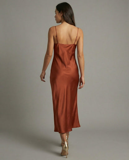 Elegant Satin Dress Women
