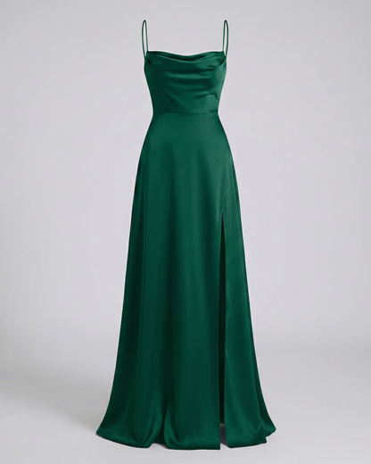 Elegant Silk Maxi Dress Women