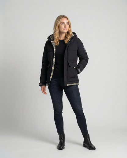 Warm Women's Winter Jacket Hood