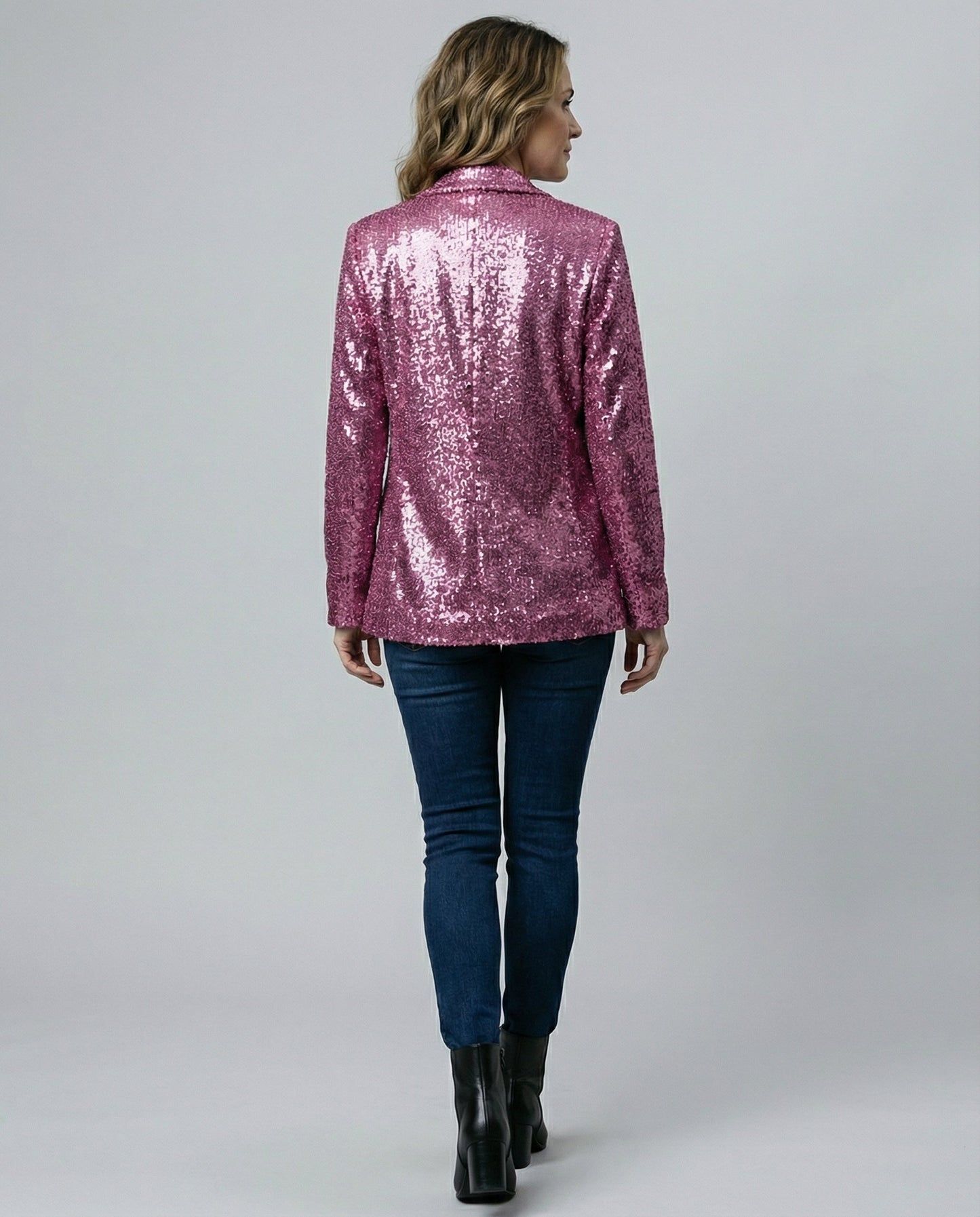 Glittering women's sequin blazer