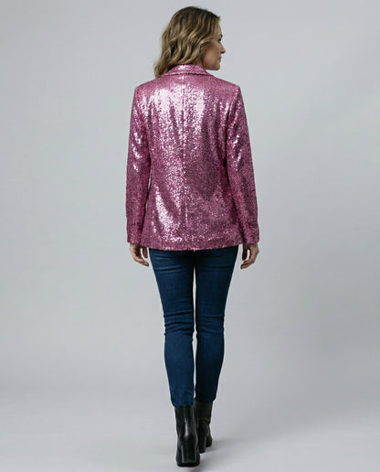 Glittering women's sequin blazer