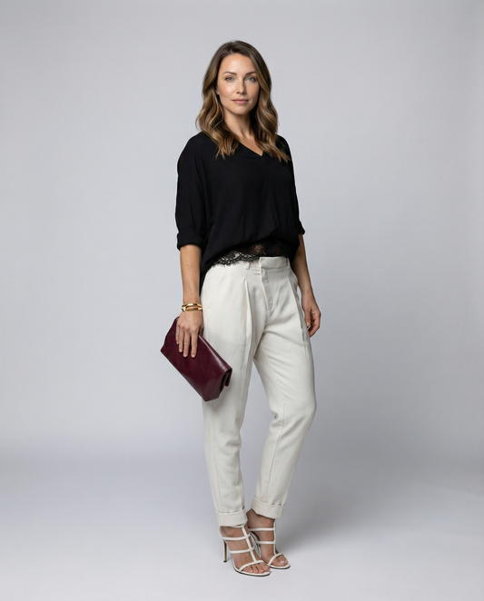 Elegant women's waist pants