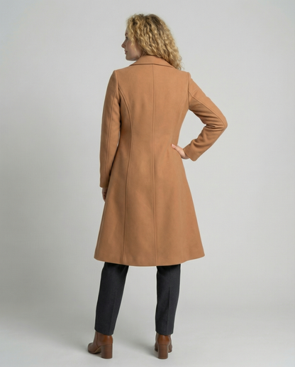 Elegant women's wool coat winter