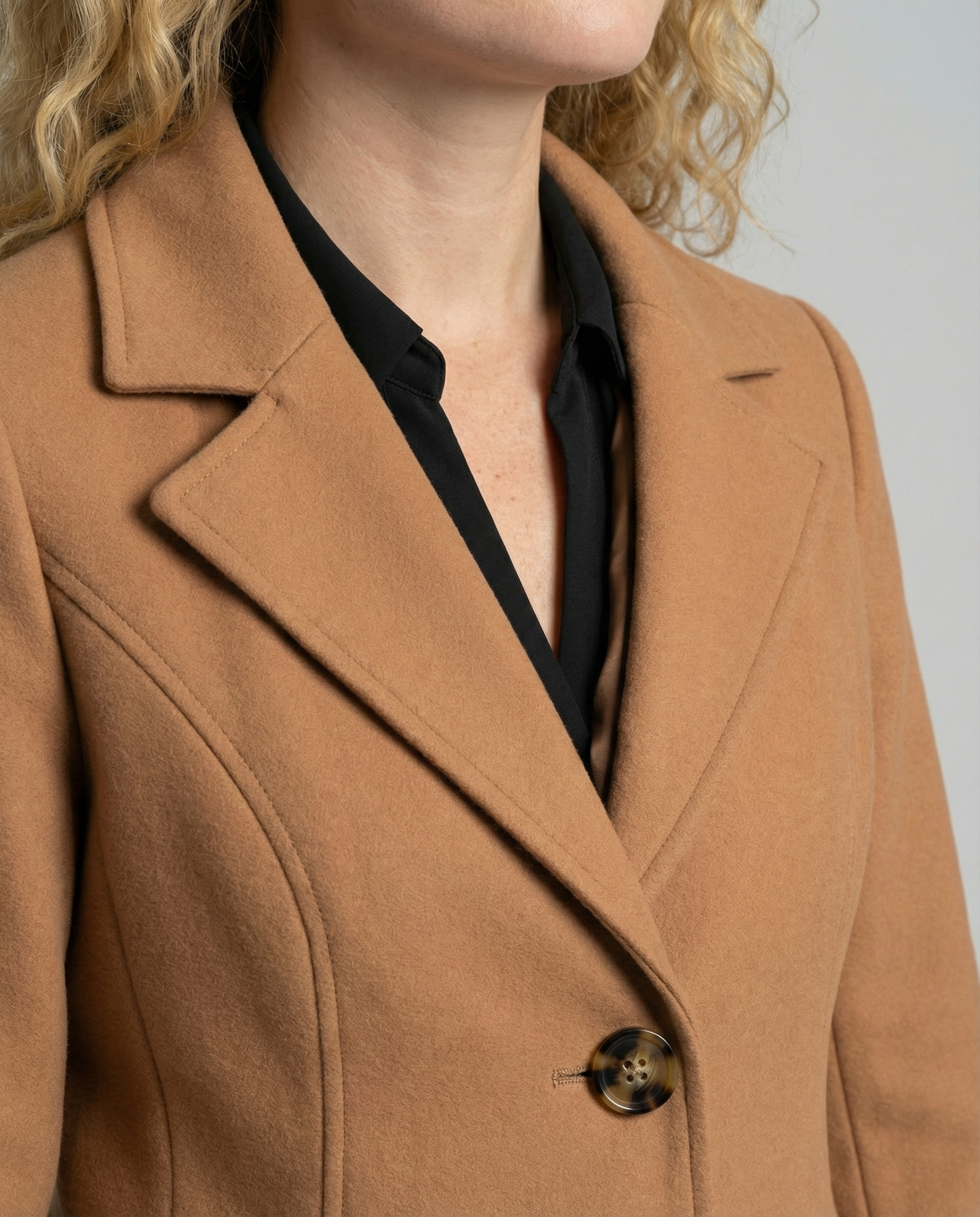 Elegant women's wool coat winter
