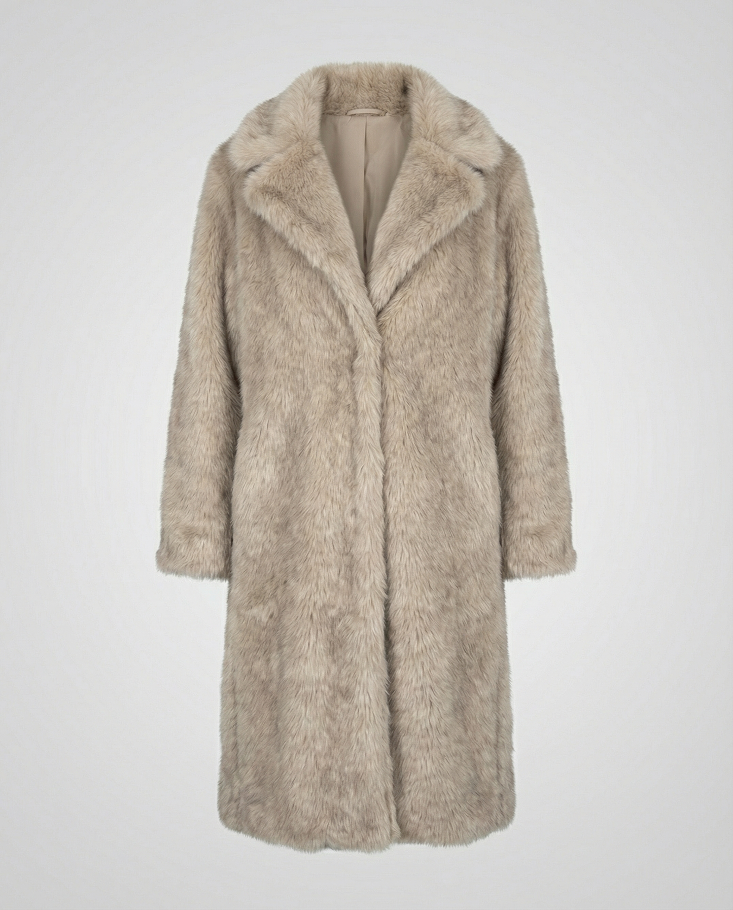 Luxurious women's faux fur coat