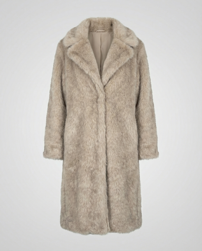Luxurious women's faux fur coat