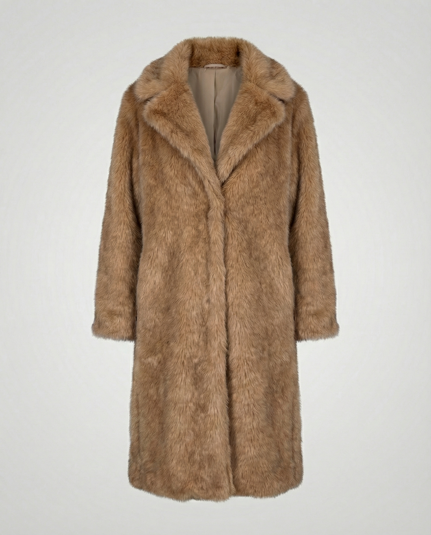 Luxurious women's faux fur coat