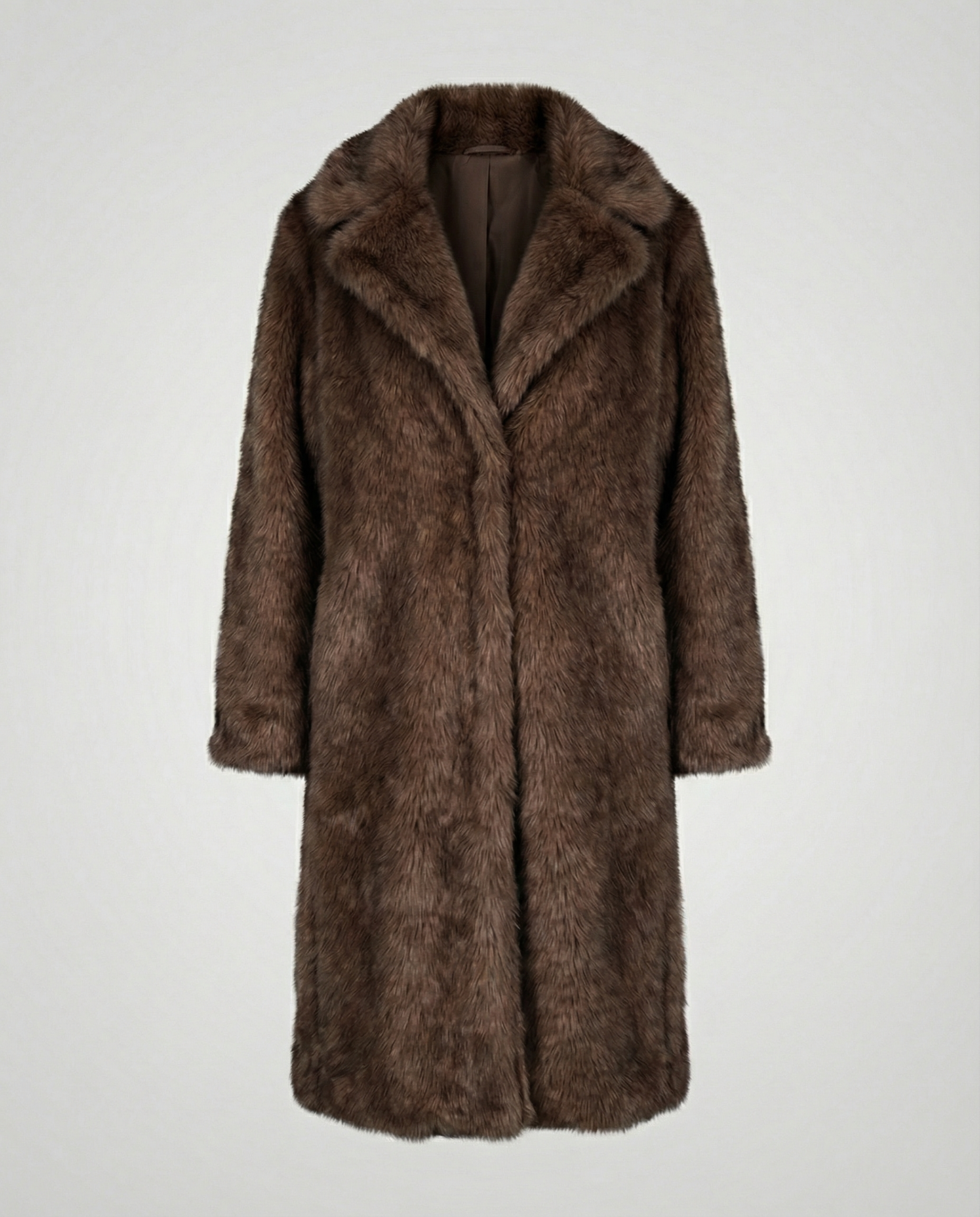 Luxurious women's faux fur coat