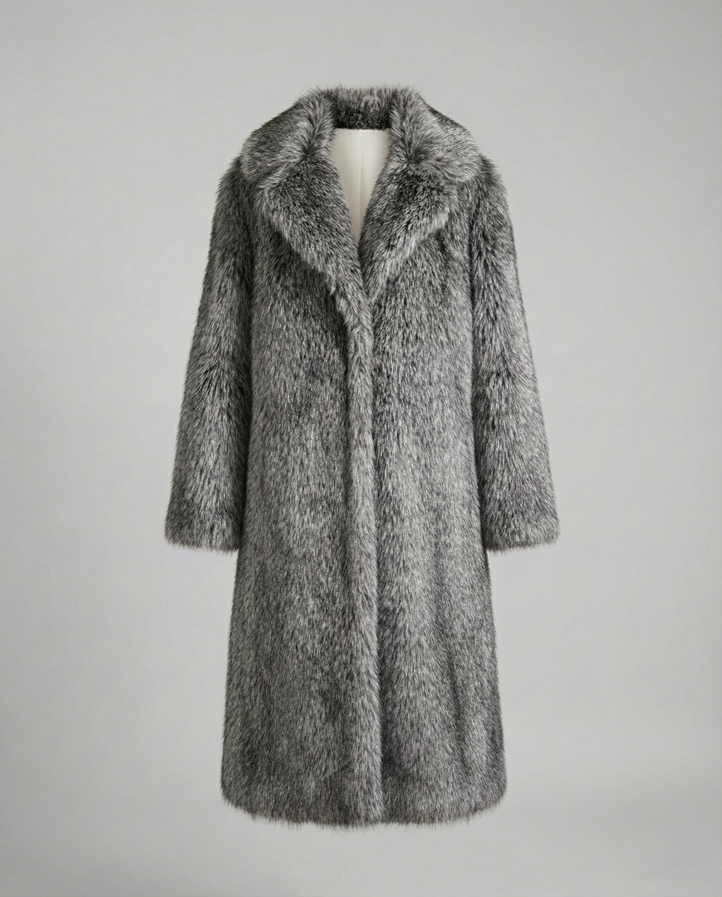 Luxurious women's faux fur coat