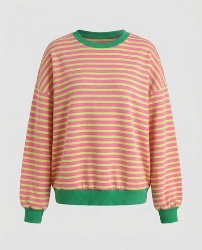Boxy Sweatshirt Women Striped