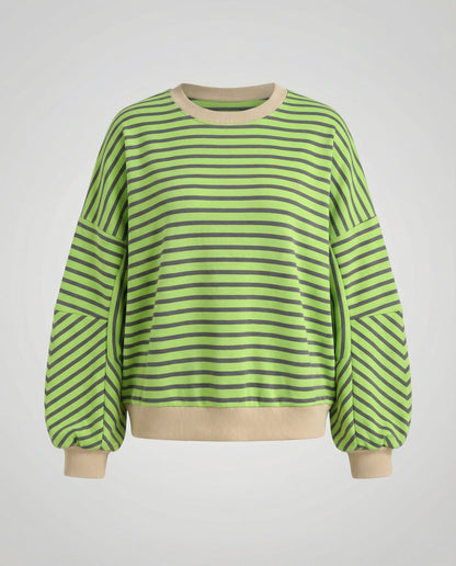 Boxy Sweatshirt Women Striped