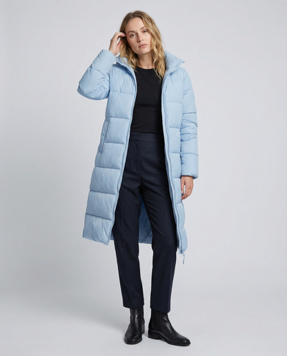 Tailored women's quilted coat winter